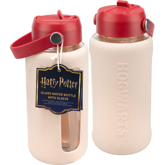 Paladone: Harry Potter - Glass Water Bottle With Sleeve (PP16080HP)
