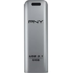 PNY USB-A 3.1 Flashdrive Elite Steel, 64Gb - (FFD64GESTEEL31G-EF)