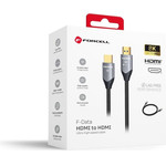 FORCELL Cable Hdmi 2.1 Cafule 8K 60Hz / 4K 120Hz - Ultra High Speed, HDR, eARC, VRR, 48GBps 1 m black