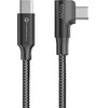 FORCELL Cable Usb C To Usb C F-Energy QC4.0 Pd 3A 60W Cafule 90� 1,2 m CC-1DEg black