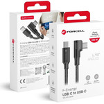 FORCELL Cable Usb C To Usb C F-Energy QC4.0 Pd 5A 100W Cafule 90� 1,2 m CC-1DEg black