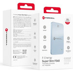 FORCELL Powerbank Compatible With Magsafe F-Energy Superslim F5K8 QC4.0 PD3.0 15W 5000 Mah blue