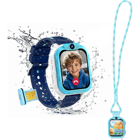 BlackView 4G Kid Wifi Waterproof IP68 Smartwatch With Lanyard Blue Oem - (Z40PRO-B)