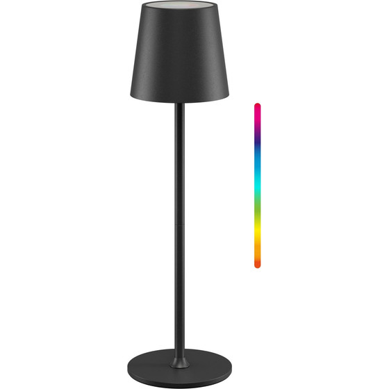 Goobay Wireless Led Table Lamp, Size M, 38 cm, RGBW, Black - (76569)