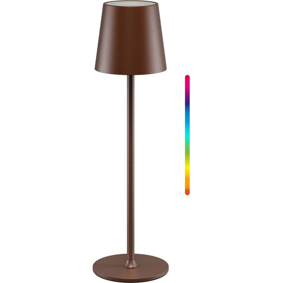 Goobay Wireless Led Table Lamp, Size M, 38 cm, RGBW, copper-Coloured - (76570)