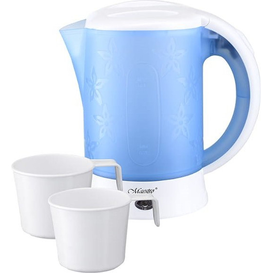 MAESTRO Feel- MR010 Electric Kettle 0.6 L Blue, White 600 W - (MR-010)