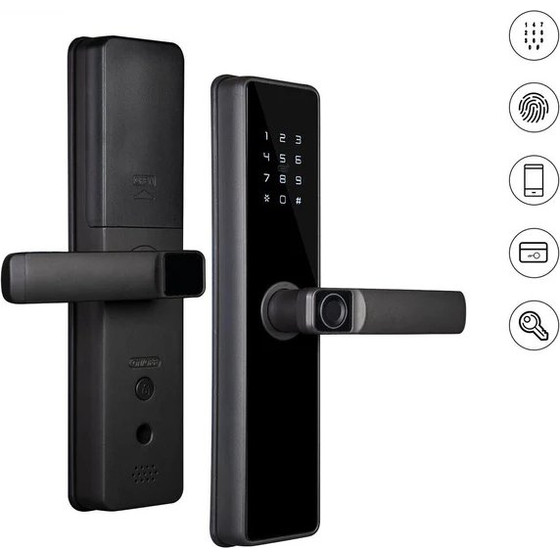 MOES Smart Door Lock WiFi/Zigbee �� Fingerprint & Remote Unlock - (23602)