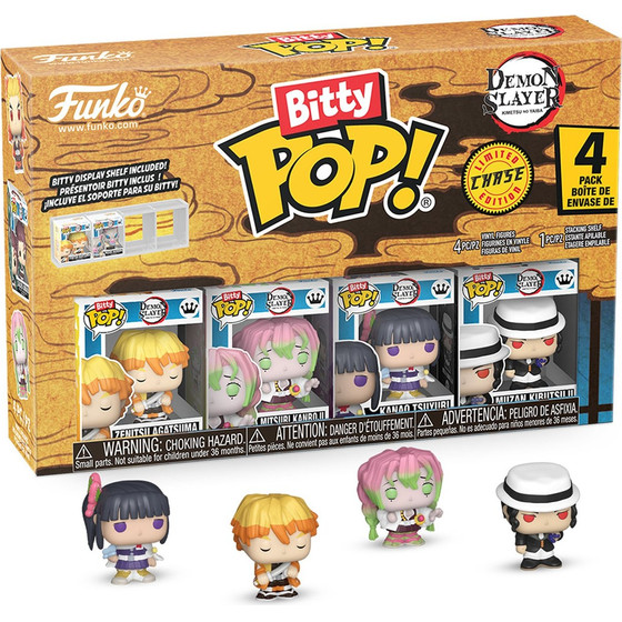 Funko Bitty Pop! 4-Pack: Demon Slayer - Zenitsu Agatsuma, Mitsuri Kanroji, Kanao Tsuyuri, Muzan Kibutsuji* Vinyl Figures