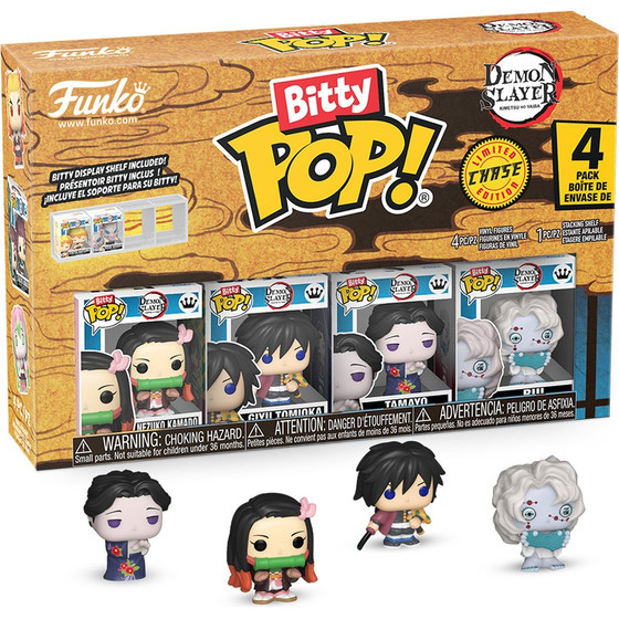 Funko Bitty Pop! 4-Pack: Demon Slayer- Nezuko Kamado, Giyu Tomioka, Tamayo, Rui* Vinyl Figures