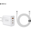 Remax ��������� Tigin Series Fast Charger CA-20(ACC65W) 65W �� USB-A+2xUSB-C ��� ������� USB-C �����