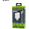 Remax ��������� Tigin Series Fast Charger CA-20(ACC65W) 65W �� USB-A+2xUSB-C ��� ������� USB-C �����