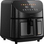 Deerma - Air Fryer (KZ150W) - 8L Bowl Capacity, 1700W, 65�C-200�C, Timer, 8 Programs, 3D Hot Air Convection, Touch - Black