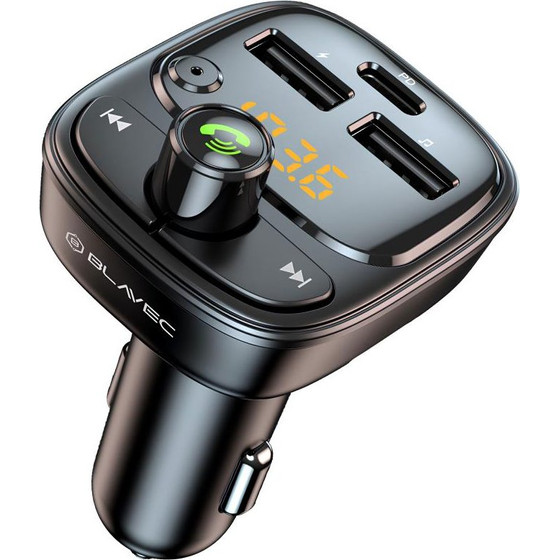 Blavec ��������� ����������� ������� �������� TR-06 �� ������ ����� 2xUsb A & Usb C Pd 30W & Bluetooth MP3 & Fm ����� - (TFMFTR06-B)