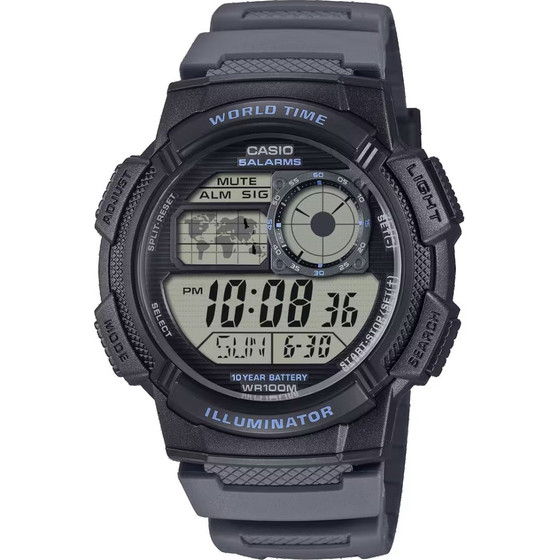 Casio MEN'S Watch (zd073j) - World Time + Box - (AE-1000W-8AVEF)