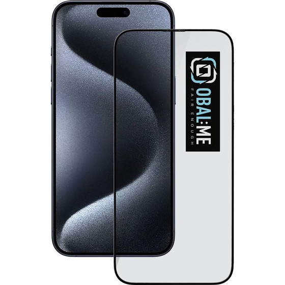 OBAL:Me 5D Glass Screen Protector For Apple Iphone 15 Pro Black - (57983118465)