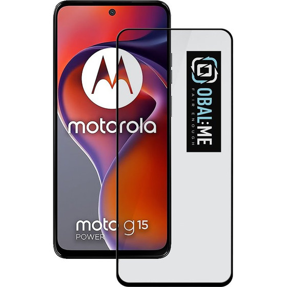 OBAL:Me 5D Glass Screen Protector For Motorola G15/G15 Power Black - (57983124654)