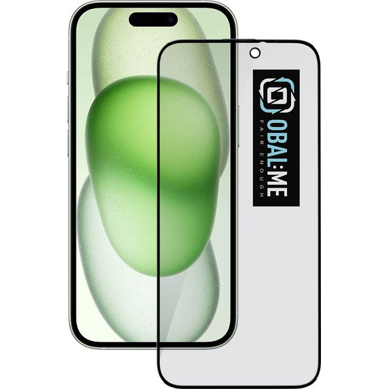 OBAL:Me Privacy 5D Glass Screen Protector For Apple Iphone 15 /16 Black - (57983121446)