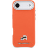 Karl Lagerfeld Pu Karl And Choupette Heads Pins Magsafe Case For Iphone Air Orange - (KLHMP17M6PFKCLO)