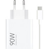 Xiaomi MDY-15-Ek USB-A 90W Travel Charger + USB-C 6A Data Cable White (Bulk) - (57983128485)