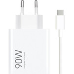 Xiaomi MDY-15-Ek USB-A 90W Travel Charger + USB-C 6A Data Cable White (Bulk) - (57983128485)