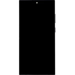 Compatible Lcd Display + Touch Unit + Front Cover For Samsung S918B Galaxy S23 Ultra Phantom Black OEM - (57983128323)