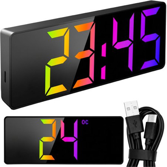 Izoxis Alarm Clock - Colorful Led Clock - (19048-0)