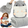 Kruzzel Hamster - Pillow With Blanket 2 In 1 25638 - (18678-0)
