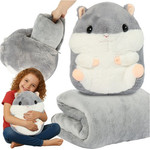 Kruzzel Hamster - Pillow With Blanket 2 In 1 25638 - (18678-0)