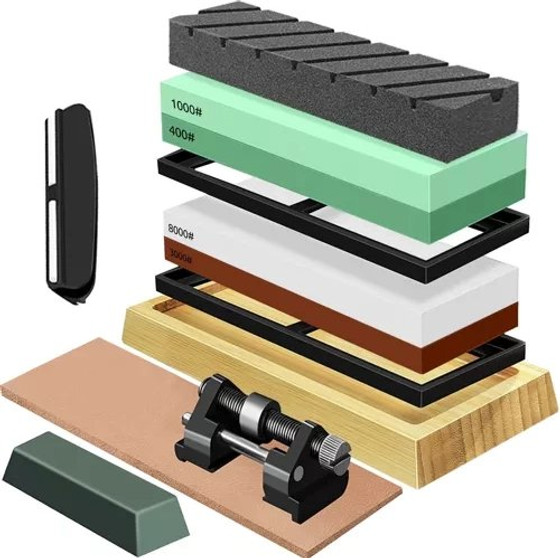 Ruhhy Sharpener For Kitchen Knives Chisels Water Stone Sharpening Stone + Strap 23763 - (17511-0)