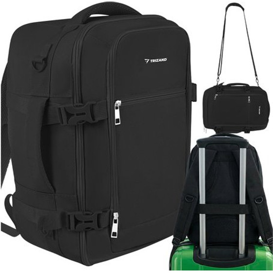 Trizand Black 40x25x20cm Hiking Backpack - (18903-0)