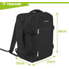Trizand Black 40x25x20cm Hiking Backpack - (18903-0)