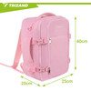 Trizand Tourist Backpack 40x25x20cm Pink - (18902-0)