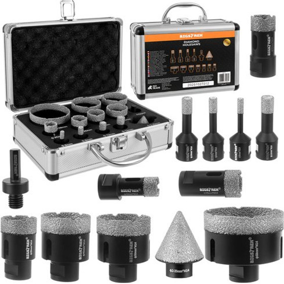 Bigstren Diamond Hole Saws - Set Of 13 Bigstreen 27012 - (18775-0)