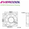 EVERCOOL Fan 50x50x10 2BAll (4500 RPM) - (EC5010M12BA)