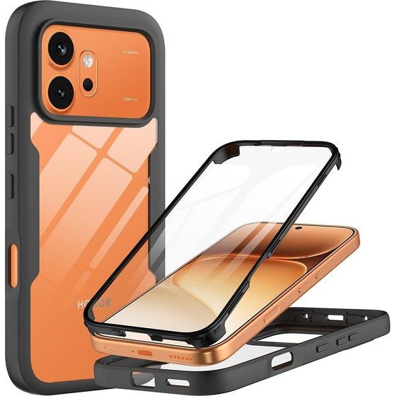 Techsuit - Colorverse 360 Series + Screen Protector - Honor 600 / 600 Pro - Black