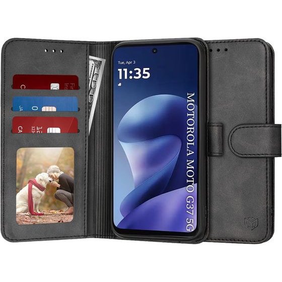 Techsuit - Diary Book - Motorola Moto G37 / G37 Power / G47 - Black