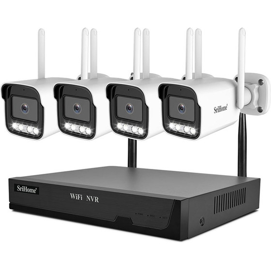 SriHome 5MP Fhd 4CH Wireless Nvr Kit - (NVS001-4IPC065)