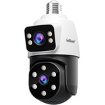 SriHome Dual Lens Light Bulb Cloud Wifi Security Camera 2MP White - (SH068)