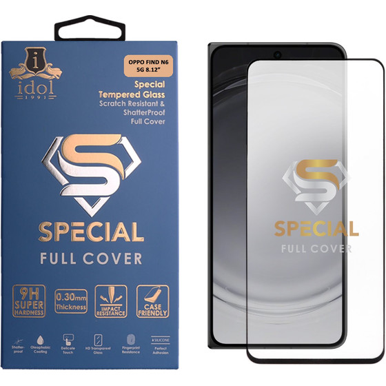Idol 1991 Special Tempered Glass Oppo Find N6 5G 8.12in 9H 0.25mm Full Cover Full Glue BLACK