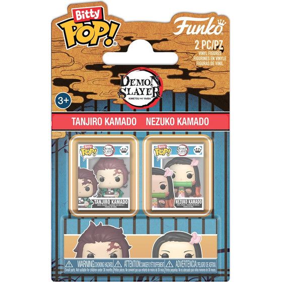 Funko Bitty Pop! 2-Pack: Demon Slayer - Tanjiro Kamado & Nezuko Kamado Vinyl Figures