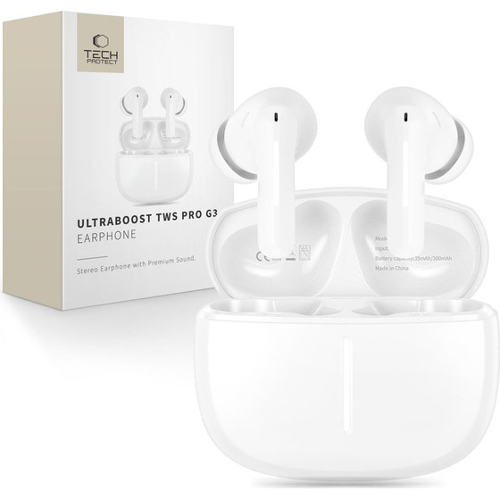 Tech-Protect Ultraboost Tws Earphone Pro G3 WHITE