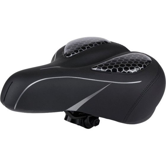 Dunlop - Gel Bicycle saddle, ergonomic, wide, tourist/city, 21x27x11 Cm - (871125243464)