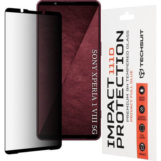Techsuit - 111D Privacy Full Glue - Sony Xperia 1 Viii - Black