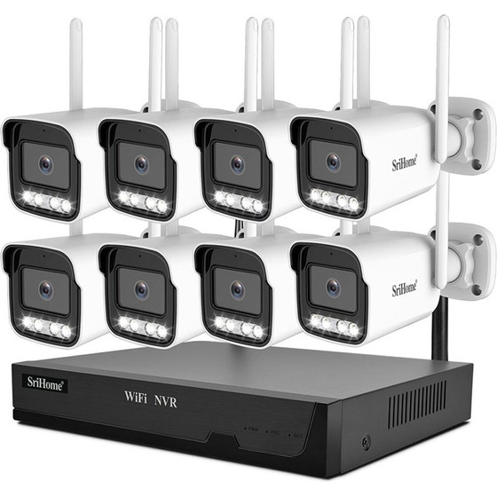 SriHome 5MP Fhd 8CH Wireless Nvr Kit - (NVS001-8IPC065)