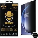 Idol 1991 Privacy Antispy Tempered Glass Oneplus 15R 5G 6.83in 9H 0.25mm Semi Curved Full Glue Finger Unlock BLACK