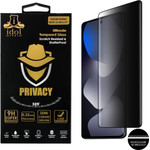 Idol 1991 Privacy Antispy Tempered Glass Xiaomi Redmi Note 15 4G 6.77in 9H 0.25mm 3D Semi Curved Edge Glue BLACK