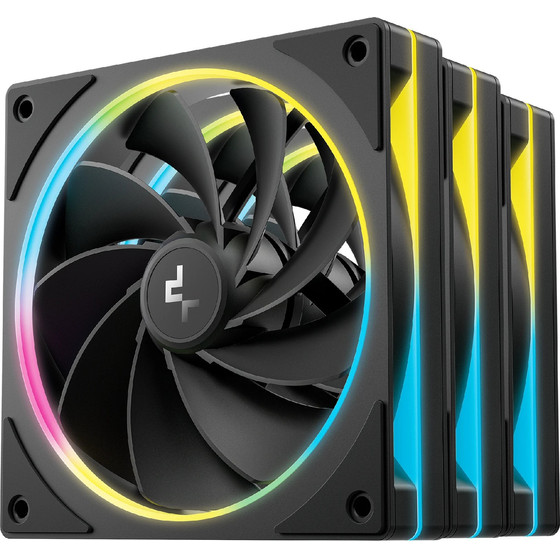 Deepcool Fan Pack 3-in-1 3x120mm - FL12R Se Black, Reverse, Addressable Rgb - (R-FL12RSE-BKAPN3-G)