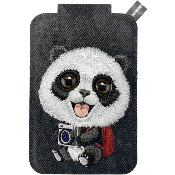 Nimmy Magnetic Phone Wallet Stand New Big-Eye Cute Pets 2.0 Panda Black - (N-XDY-CXKTZJ-006A)