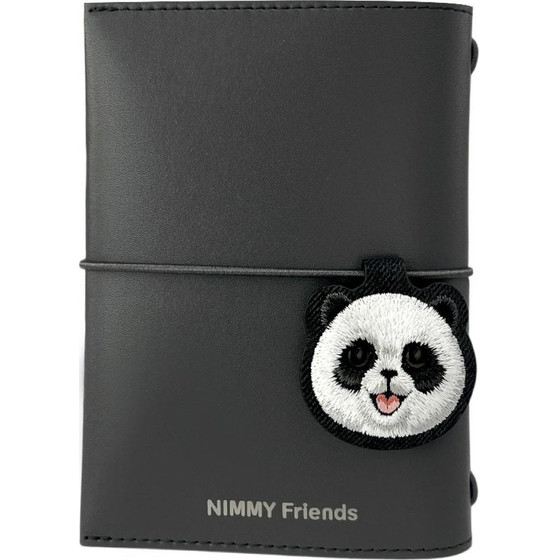 Nimmy Notebook + Pen Set 2-in-1 New Big-Eye Cute Pets 2.0 Panda Black - (N-XDY-SZB-06A-D)