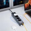 Tessan 8 In 1 Power Strip 4XSHUCKO, 2XUSB, 2XTYPE-C 20W 2M Black - (TS-PS03DE00)